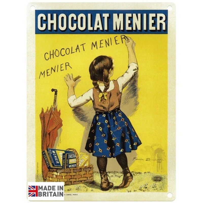 Vintage Chocolate Menier Sign Metal Wall Mounted - 60cm