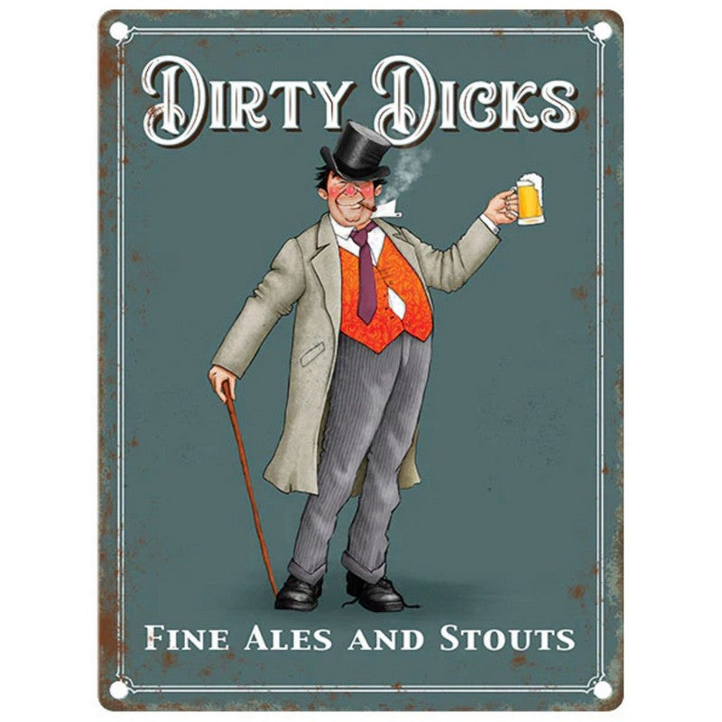 Dirty Dicks Sign Metal Wall Mounted - 45cm