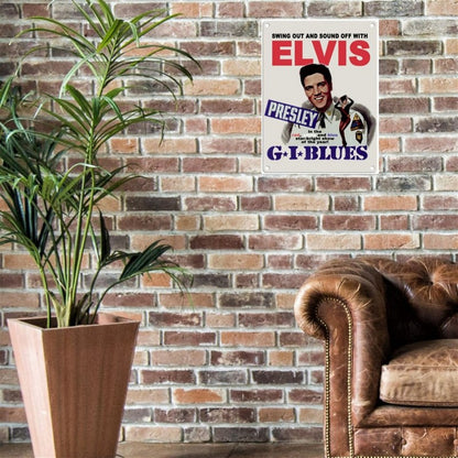 Elvis G.I. Blues Sign Metal Wall Mounted - 60cm