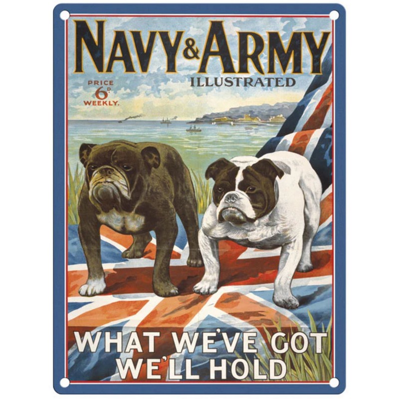 Vintage Navy & Army Sign Metal Wall Mounted - 60cm