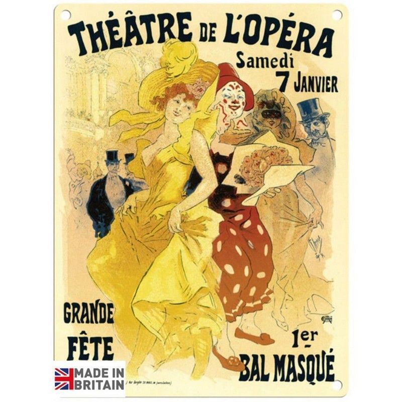 Vintage Theatre De L'Opera Sign Metal Wall Mounted - 60cm