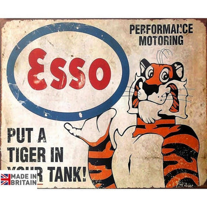 Esso Tiger Sign Metal Wall Mounted - 60cm