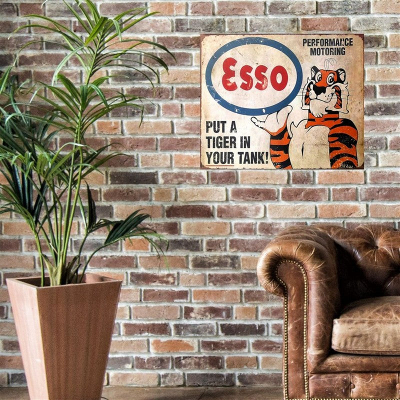 Esso Tiger Sign Metal Wall Mounted - 60cm