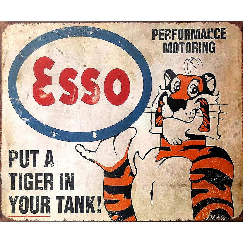 Esso Tiger Sign Metal Wall Mounted - 60cm