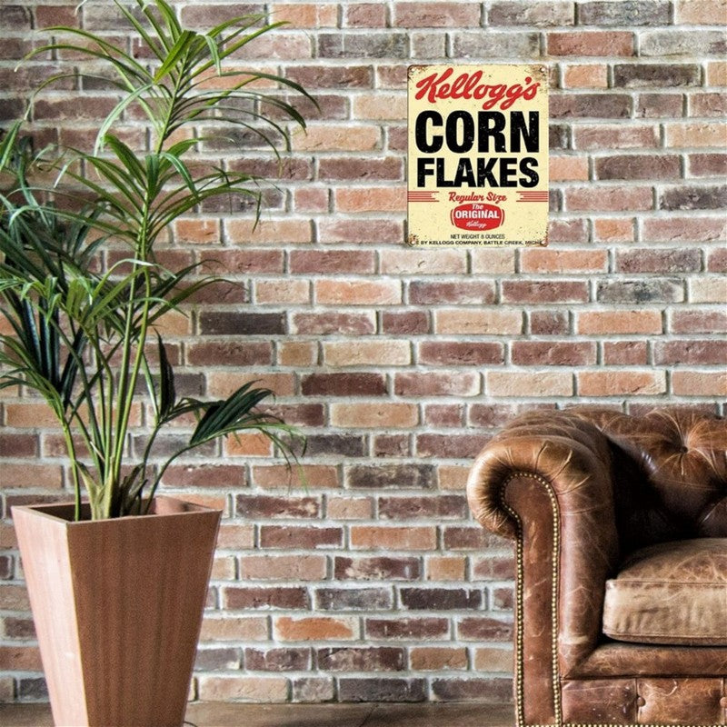 Kellogg's Corn Flakes Sign Metal Wall Mounted - 45cm