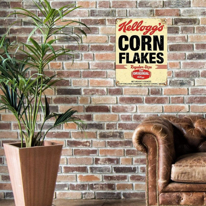 Kellogg's Corn Flakes Sign Metal Wall Mounted - 60cm