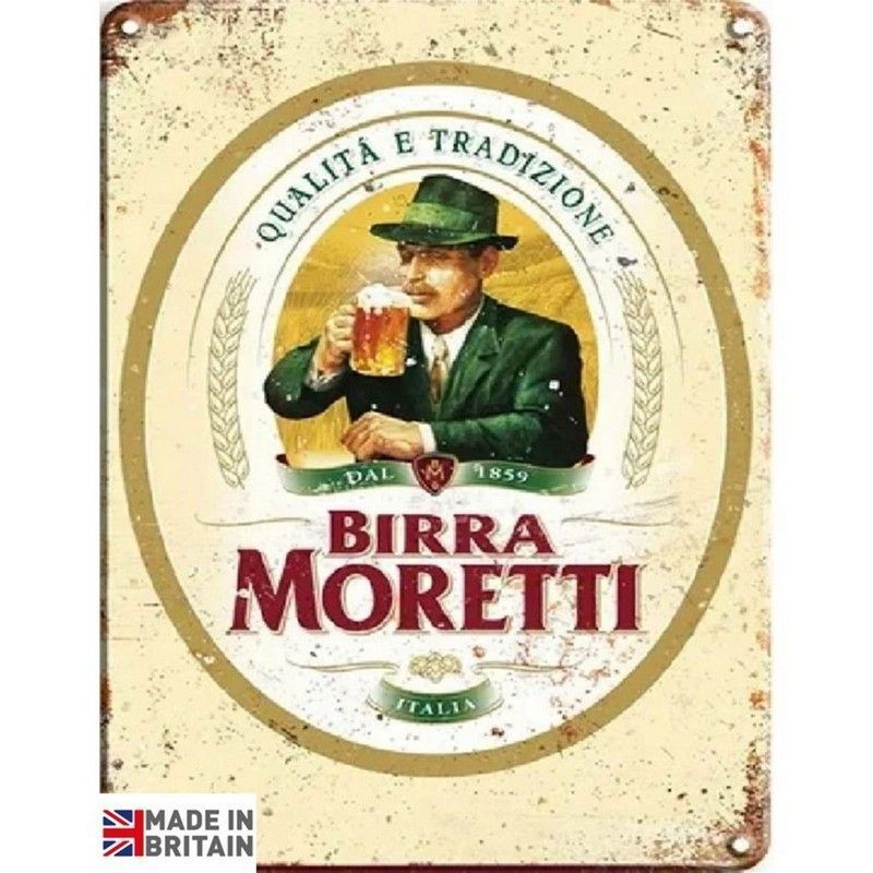 Birra Moretti Sign Metal Wall Mounted - 60cm