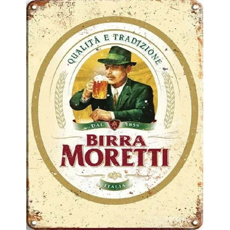 Birra Moretti Sign Metal Wall Mounted - 60cm