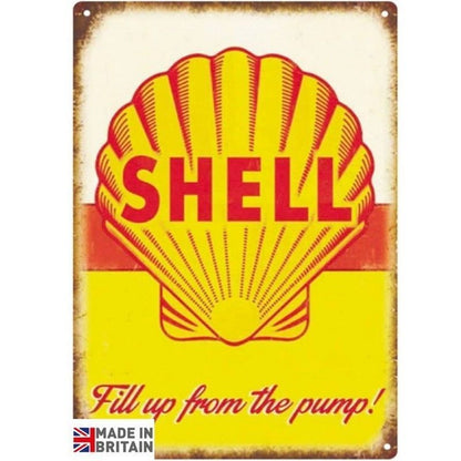 Shell Sign Metal Wall Mounted - 45cm