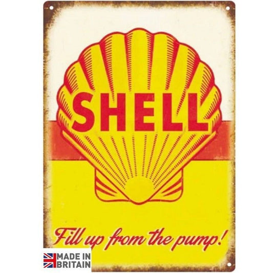 Shell Sign Metal Wall Mounted - 45cm