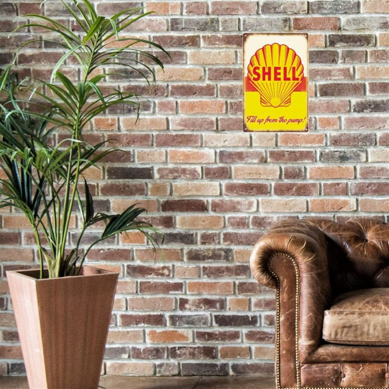 Shell Sign Metal Wall Mounted - 45cm