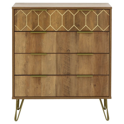 Orleans Chest of Drawers Brown 4 Drawers