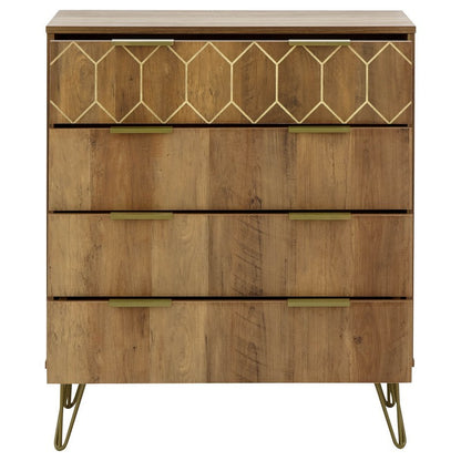 Orleans Chest of Drawers Brown 4 Drawers