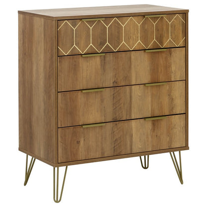 Orleans Chest of Drawers Brown 4 Drawers