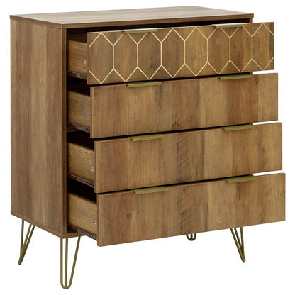 Orleans Chest of Drawers Brown 4 Drawers