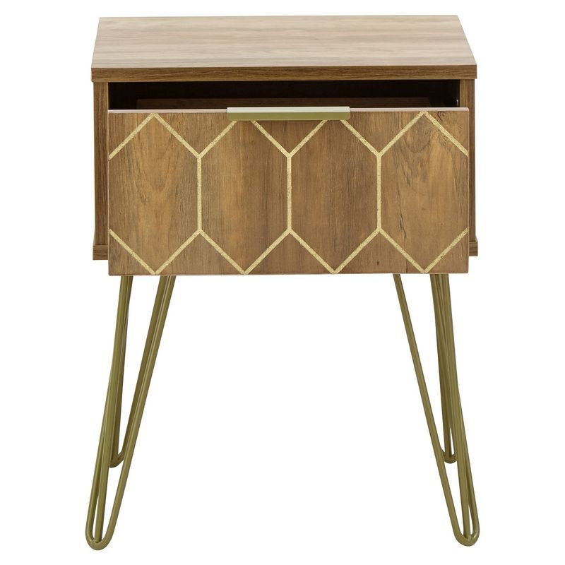 Orleans Side Table Natural 1 Drawer