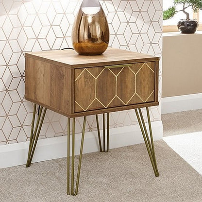 Orleans Side Table Natural 1 Drawer