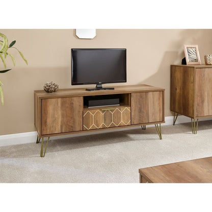 Orleans TV Unit Natural 1 Shelf 1 Drawer 2 Doors