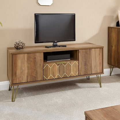 Orleans TV Unit Natural 1 Shelf 1 Drawer 2 Doors