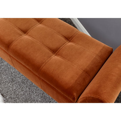 Osborne Bench Wood & Fabric Brown