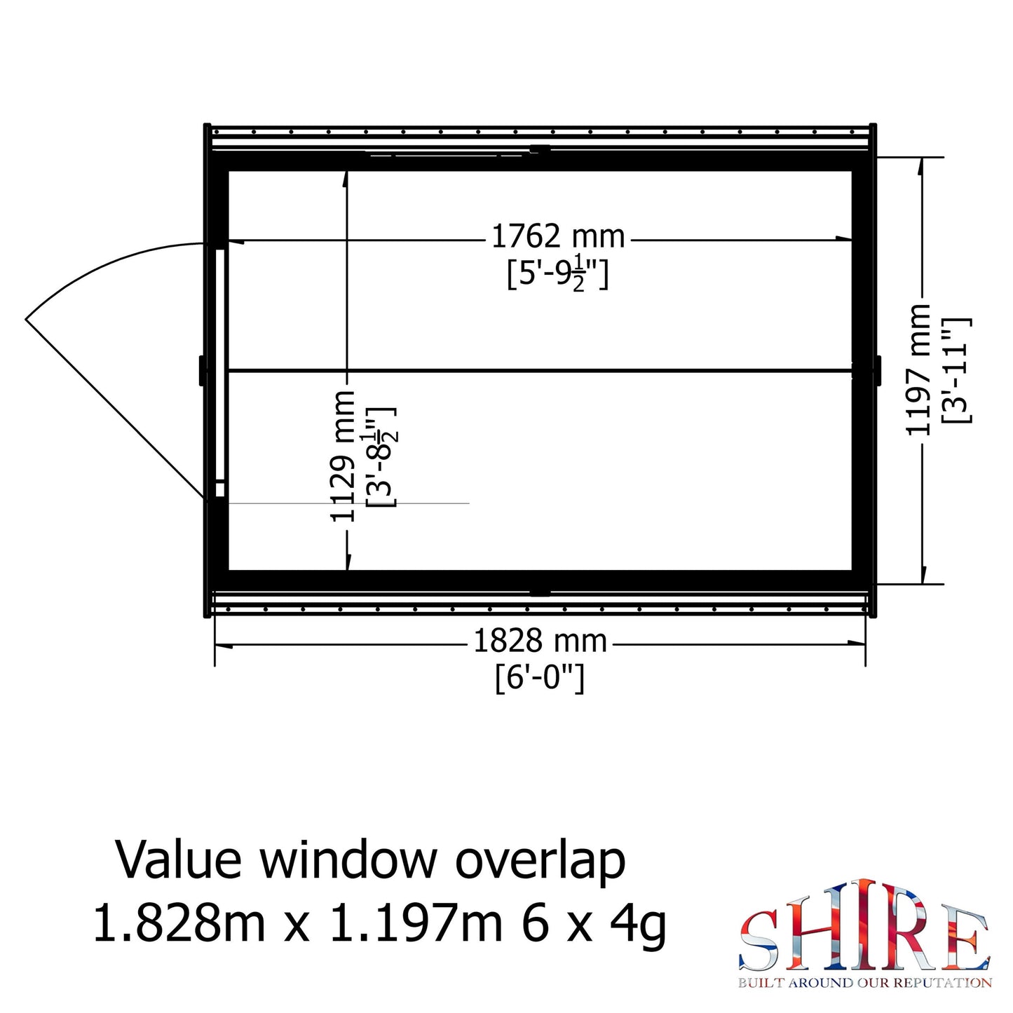 Shire Cromer 4' 5" x 6' 3" Apex Shed - Premium Pressure Treated Overlap