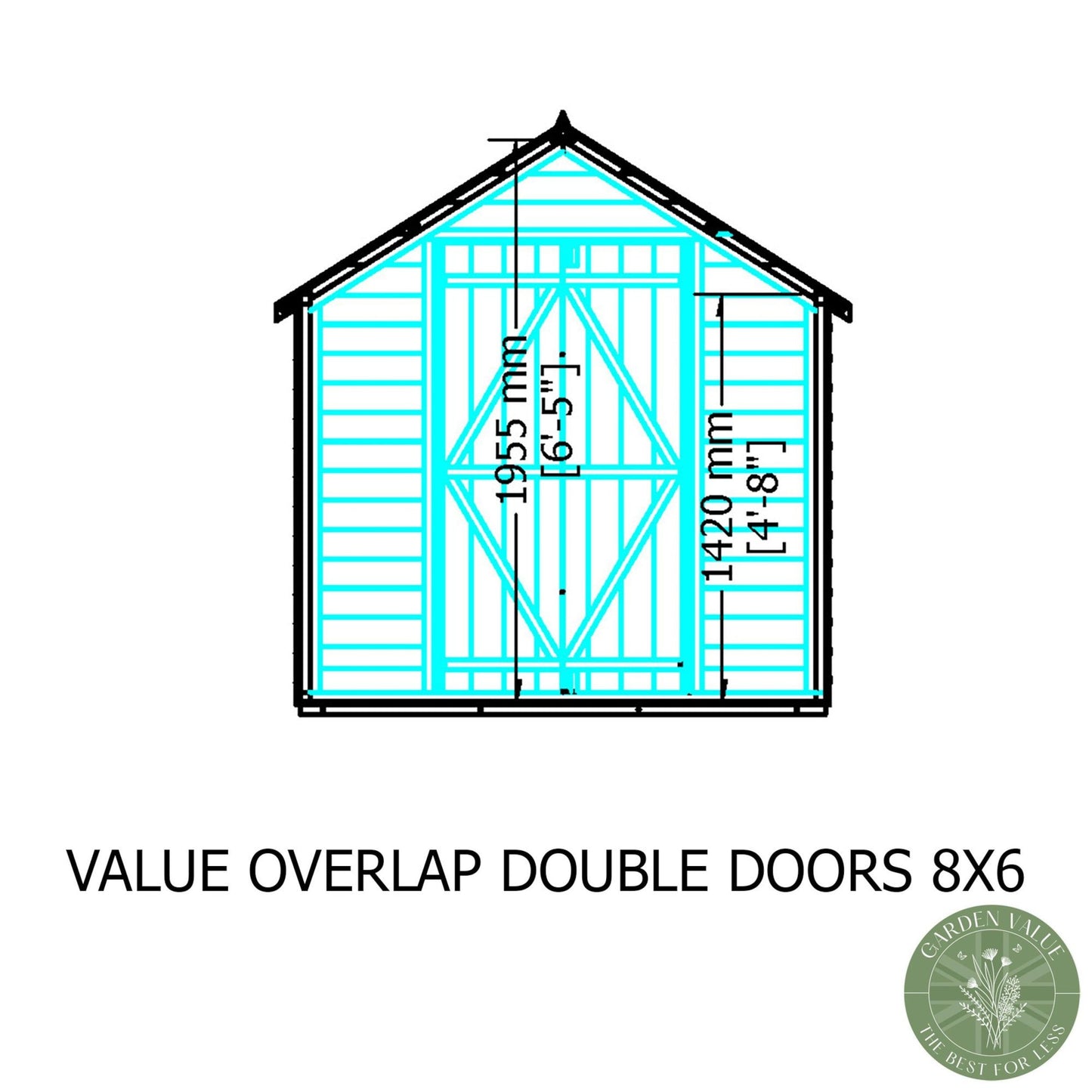 Shire Cromer 6' 5" x 8' 1" Apex Shed - Premium Overlap