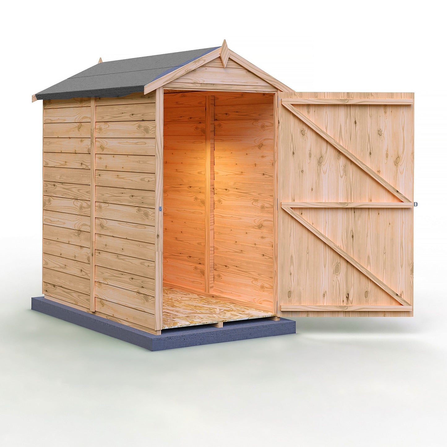 Shire 5' 3" x 3' 2" Apex Shed - Budget Dip Treated Overlap