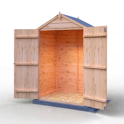 Shire Ashworth 4' 4" x 3' 3" Apex Shed - Premium Dip Treated Overlap