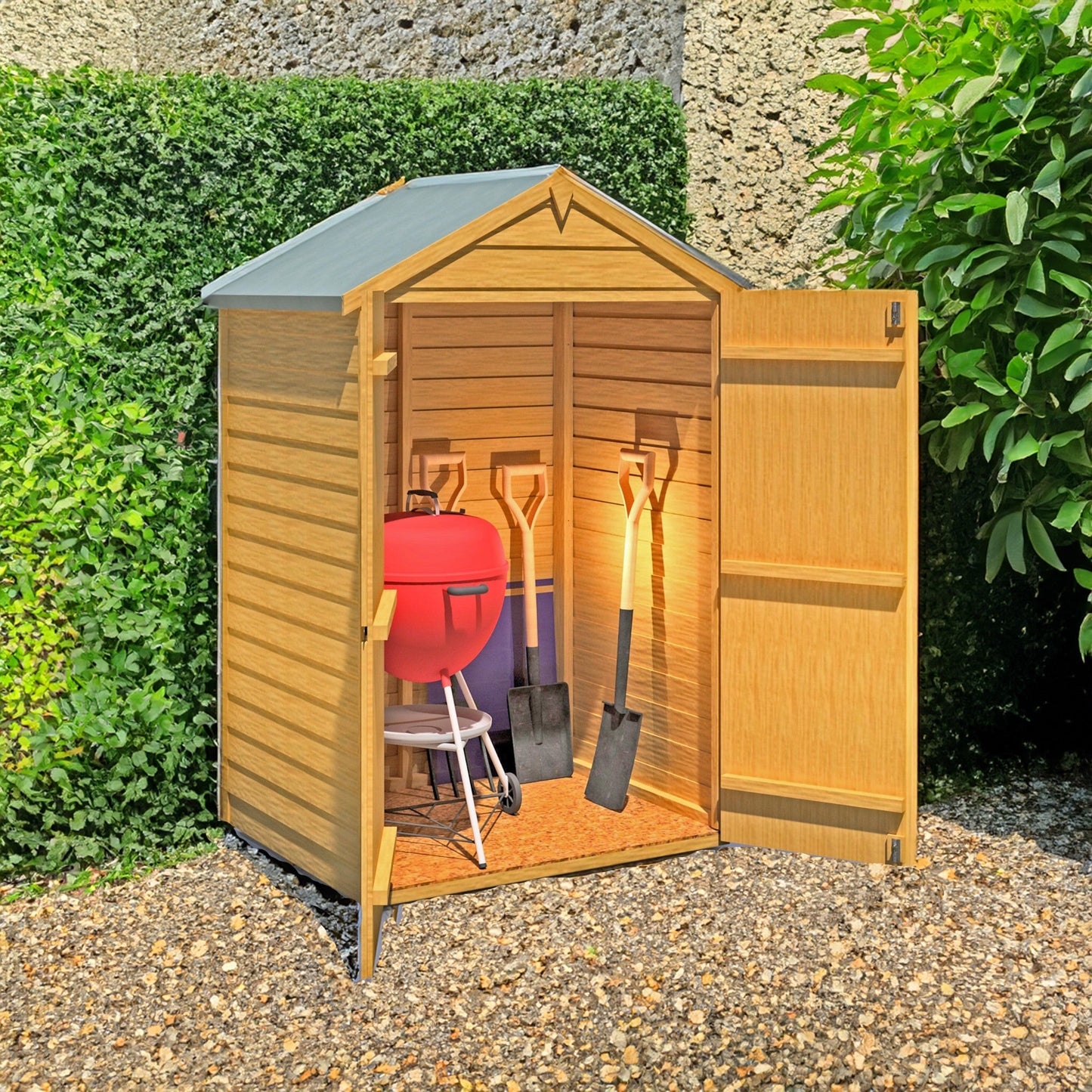 Shire Ashworth 4' 4" x 3' 3" Apex Shed - Premium Dip Treated Overlap