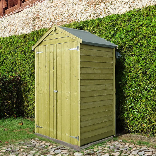 Shire Ashworth 4' 4" x 3' 3" Apex Shed - Premium Pressure Treated Overlap