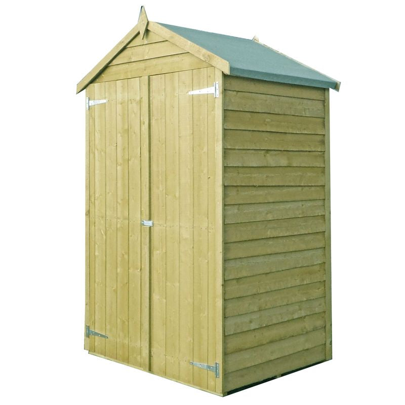 Shire Ashworth 4' 4" x 3' 3" Apex Shed - Premium Pressure Treated Overlap