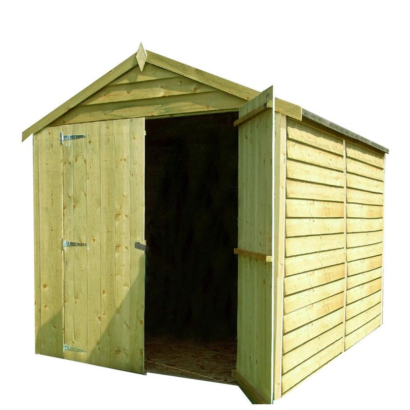 Shire Ashworth 6' 6" x 8' 1" Apex Shed - Premium Pressure Treated Overlap