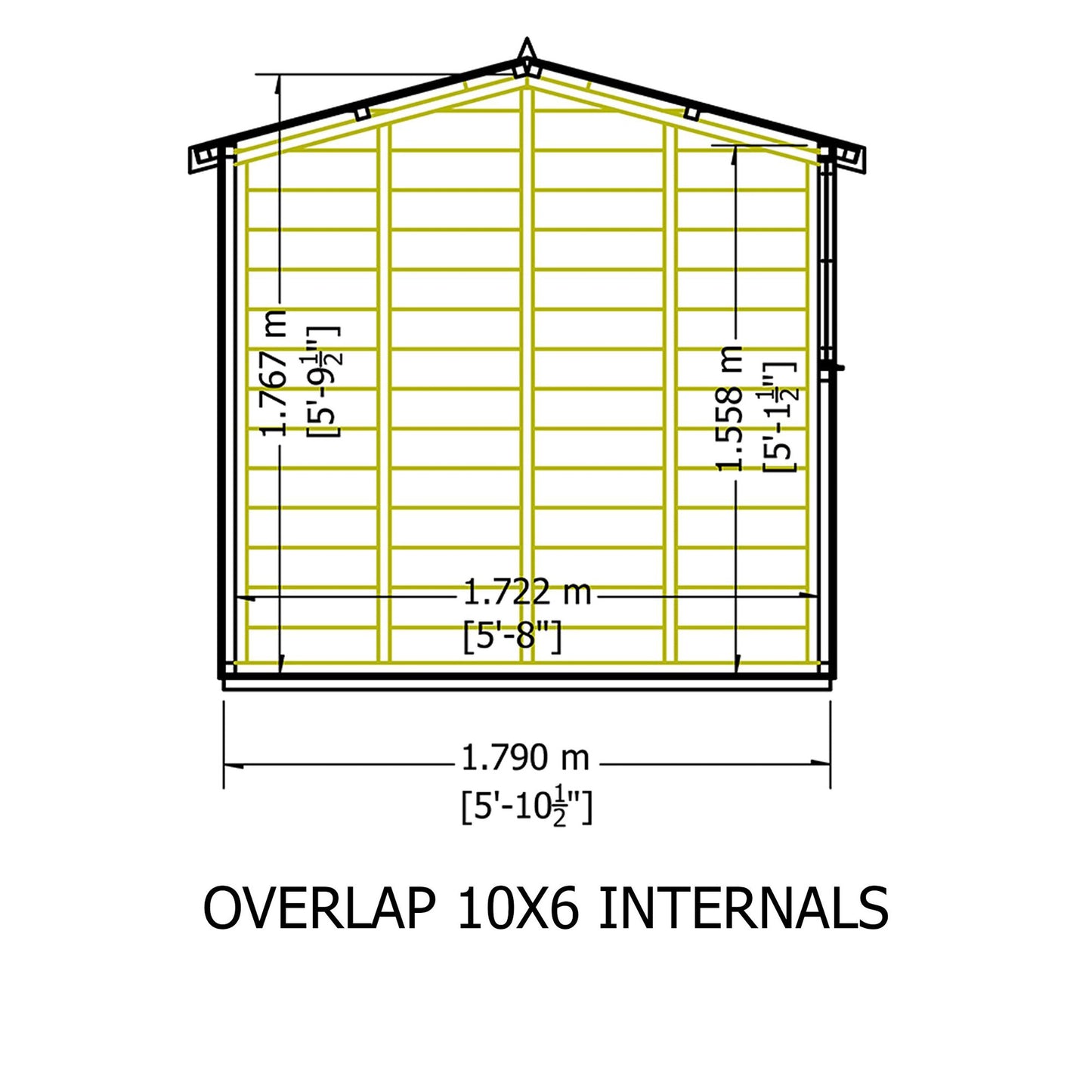 Shire Ashworth 6' 7" x 9' 10" Apex Shed - Budget Dip Treated Overlap