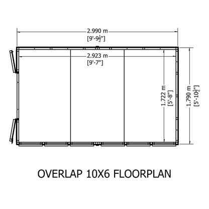 Shire Ashworth 6' 7" x 9' 10" Apex Shed - Budget Dip Treated Overlap