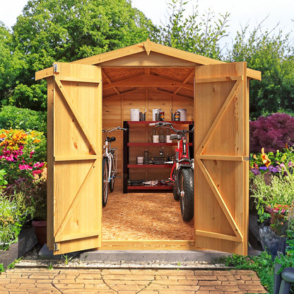 Shire Ashworth 6' 7" x 9' 10" Apex Shed - Budget Dip Treated Overlap