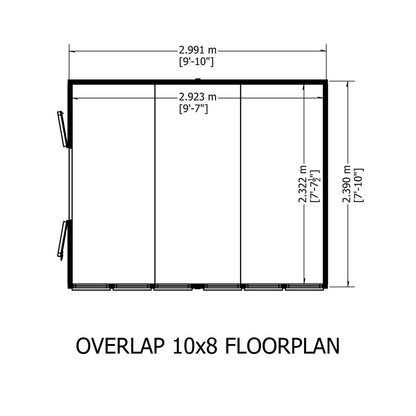 Shire Ashworth 8' 4" x 10' 3" Apex Shed - Budget Dip Treated Overlap