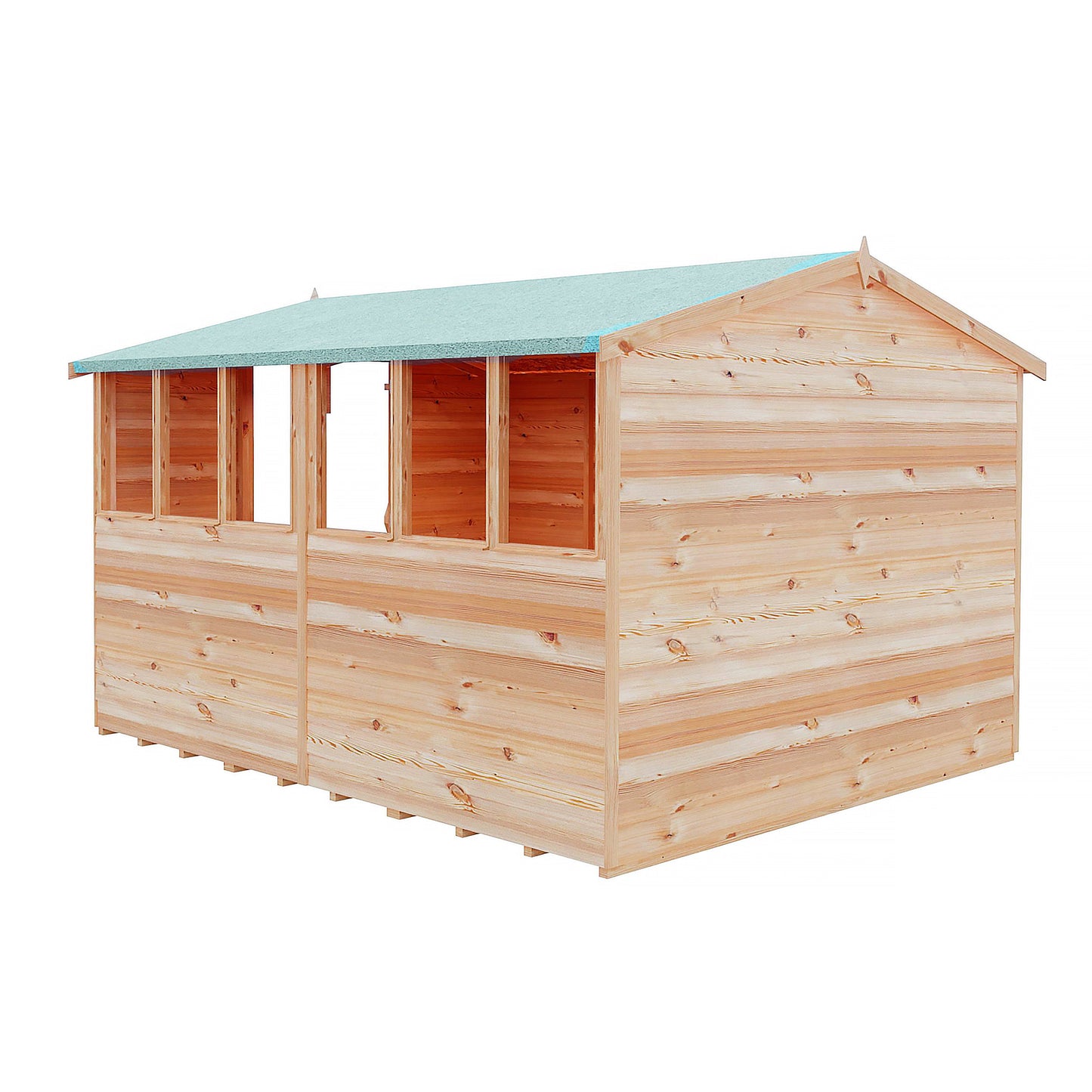 Shire Ashworth 8' 4" x 10' 3" Apex Shed - Budget Dip Treated Overlap