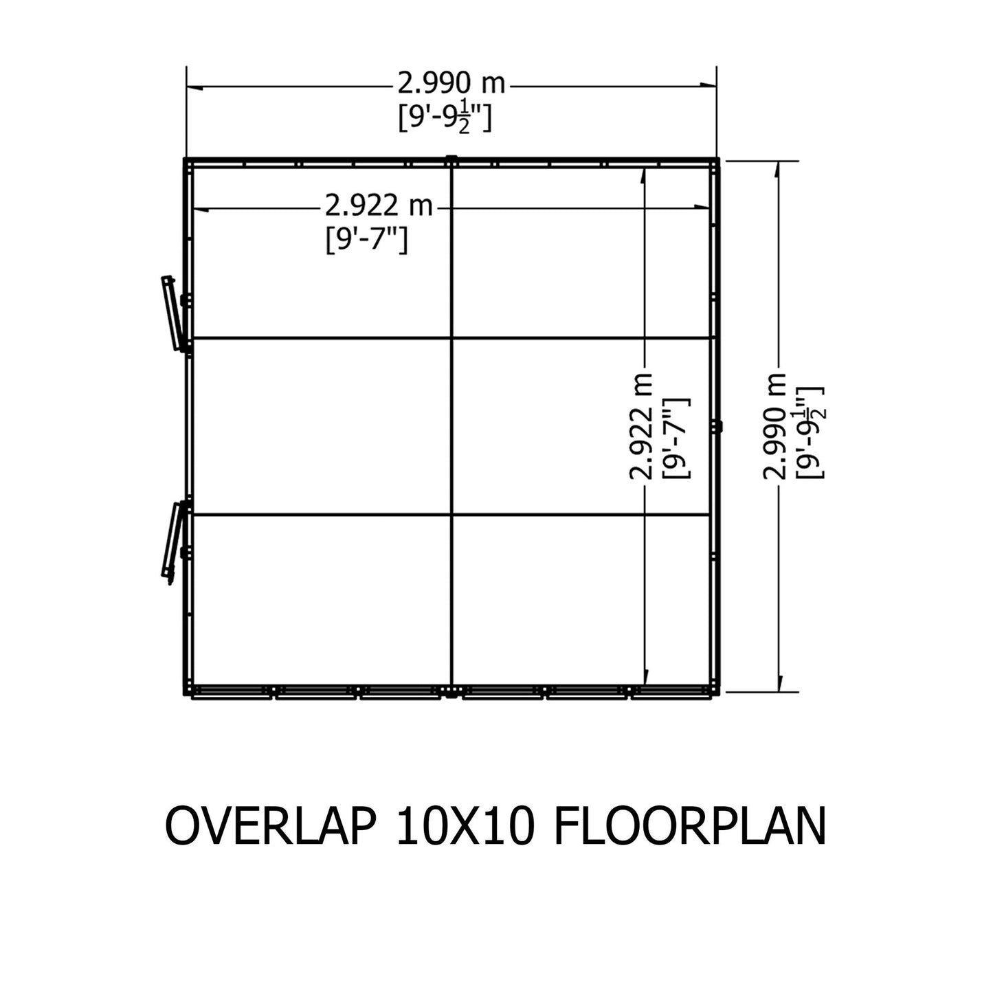 Shire Ashworth 9' 10" x 9' 10" Apex Shed - Premium Dip Treated Overlap