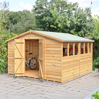 Shire Ashworth 9' 10" x 9' 10" Apex Shed - Premium Dip Treated Overlap