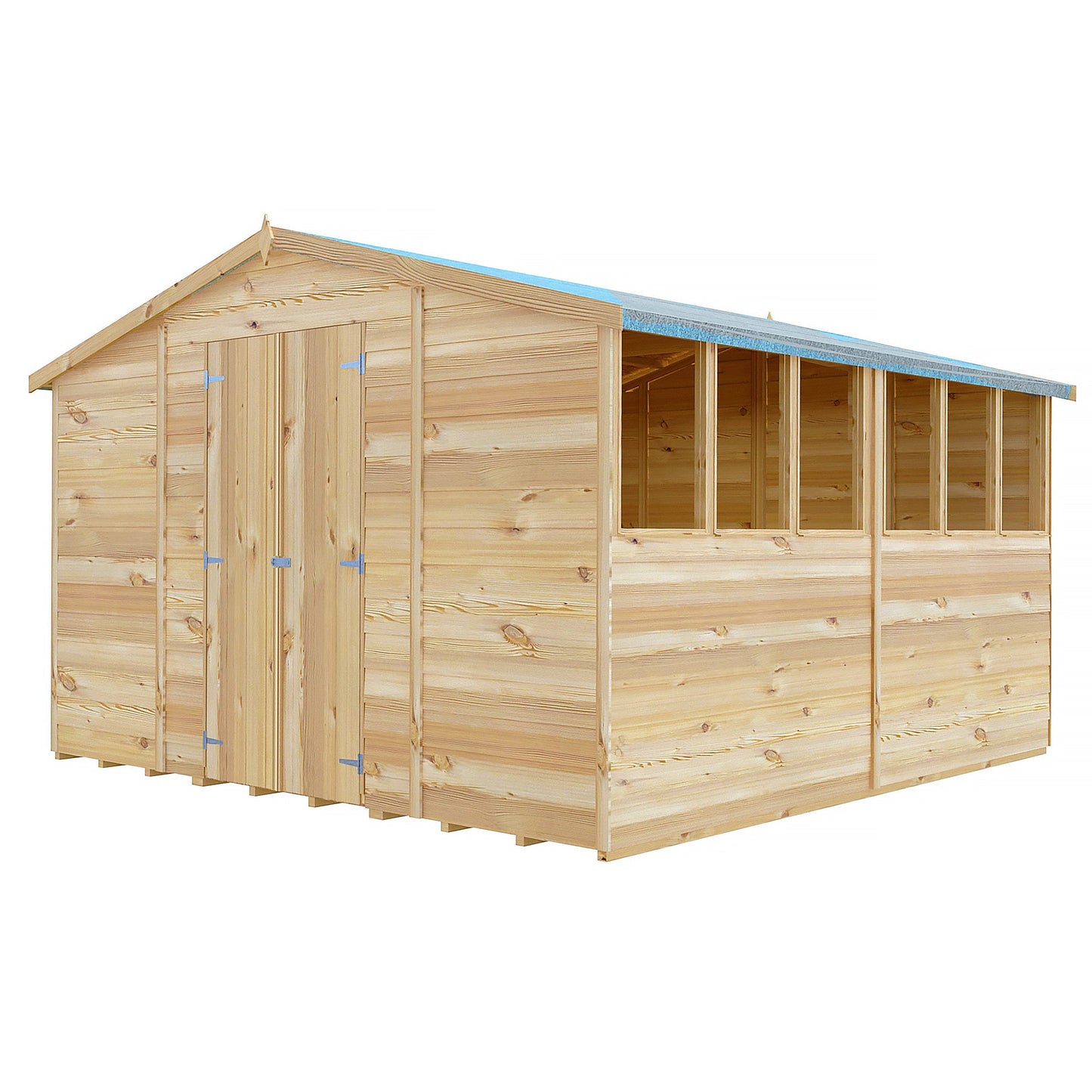 Shire Ashworth 9' 10" x 9' 10" Apex Shed - Premium Dip Treated Overlap