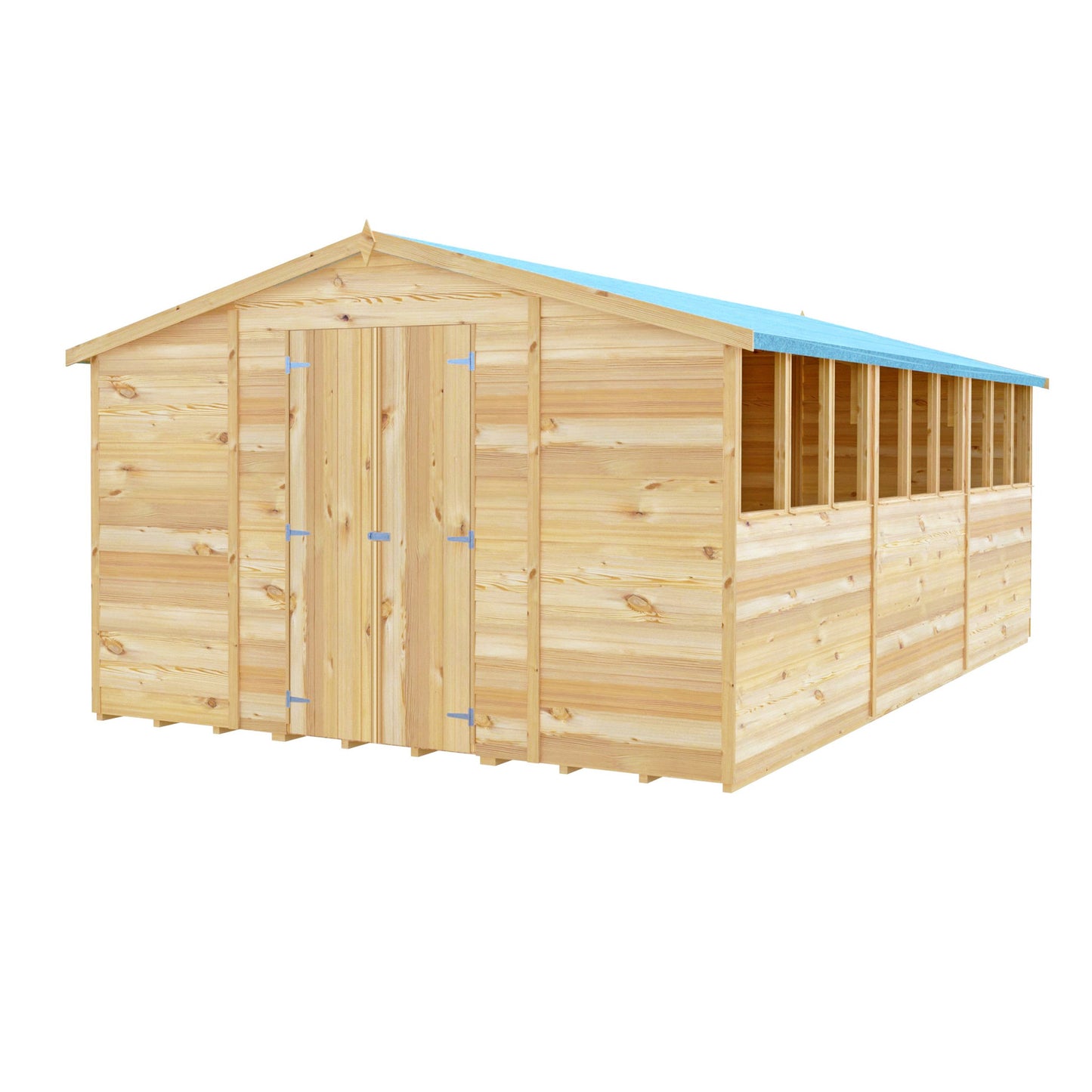 Shire Ashworth 10' 3" x 15' 4" Apex Shed - Premium Dip Treated Overlap