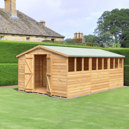 Shire Ashworth 10' 3" x 15' 4" Apex Shed - Premium Dip Treated Overlap