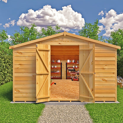 Shire Ashworth 10' 3" x 20' 4" Apex Shed - Premium Dip Treated Overlap