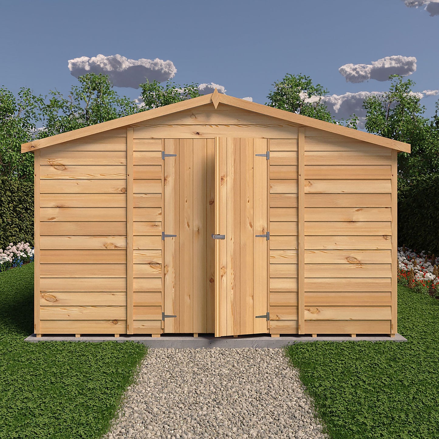 Shire Ashworth 10' 3" x 20' 4" Apex Shed - Premium Dip Treated Overlap