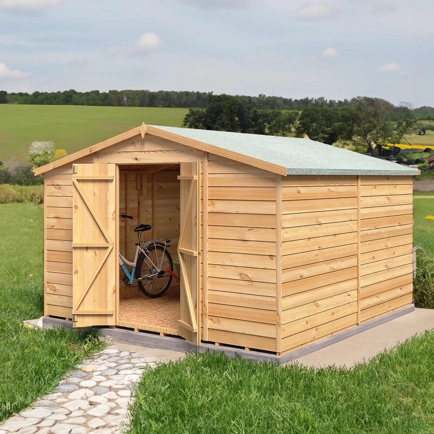 Shire Value 10' 3" x 10' 4" Apex Shed - Premium Coated Overlap