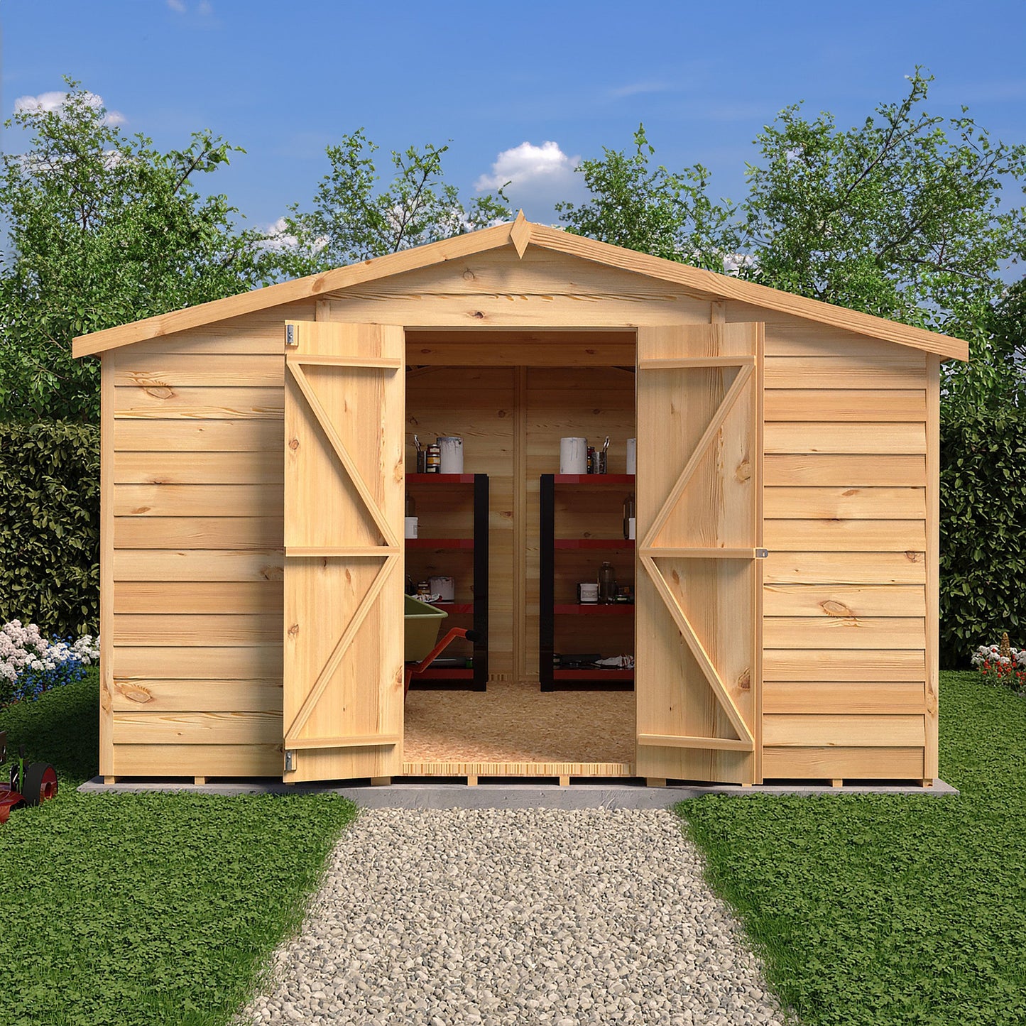 Shire Value 10' 3" x 10' 4" Apex Shed - Premium Coated Overlap