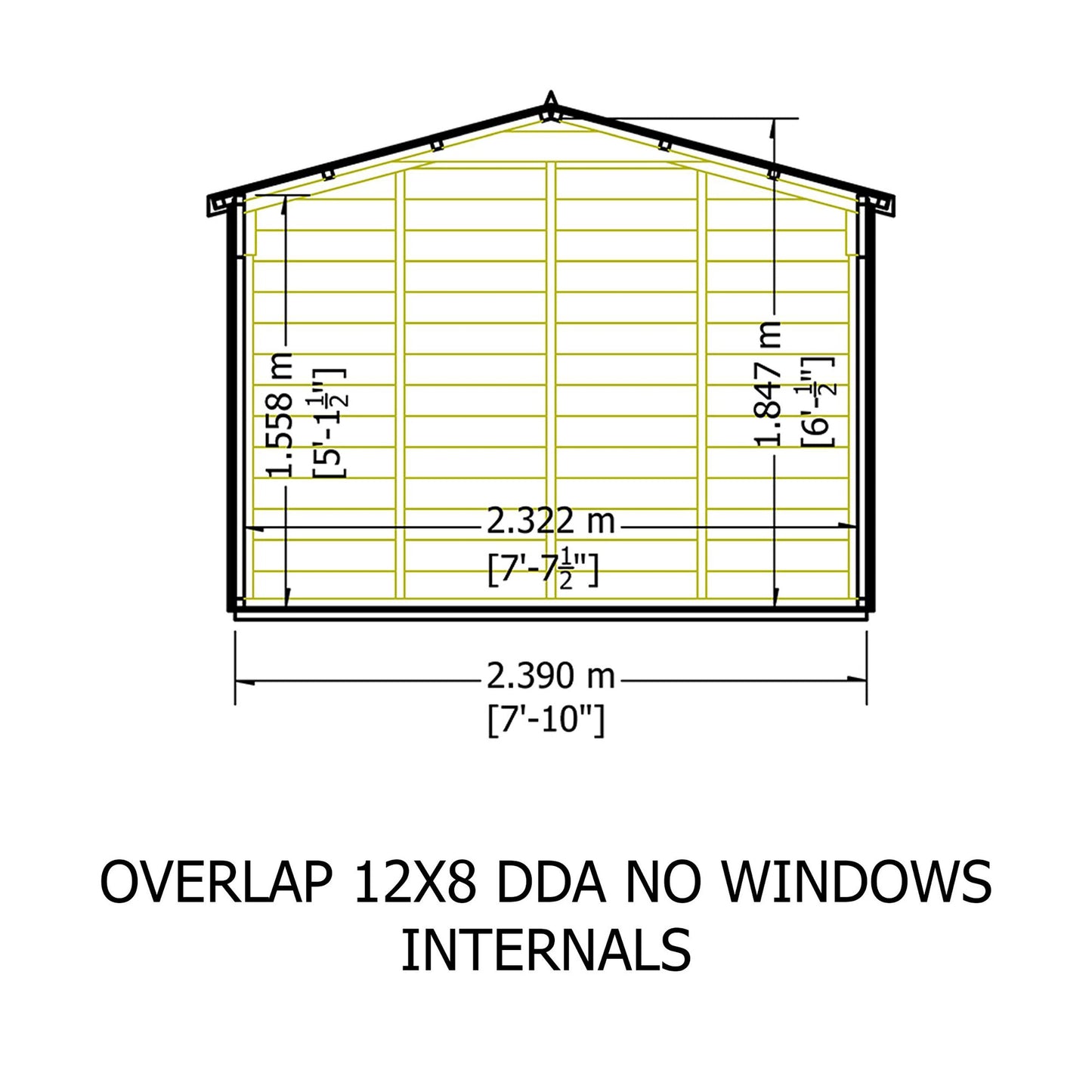 Shire Value 8' 5" x 11' 9" Apex Shed - Premium Coated Overlap