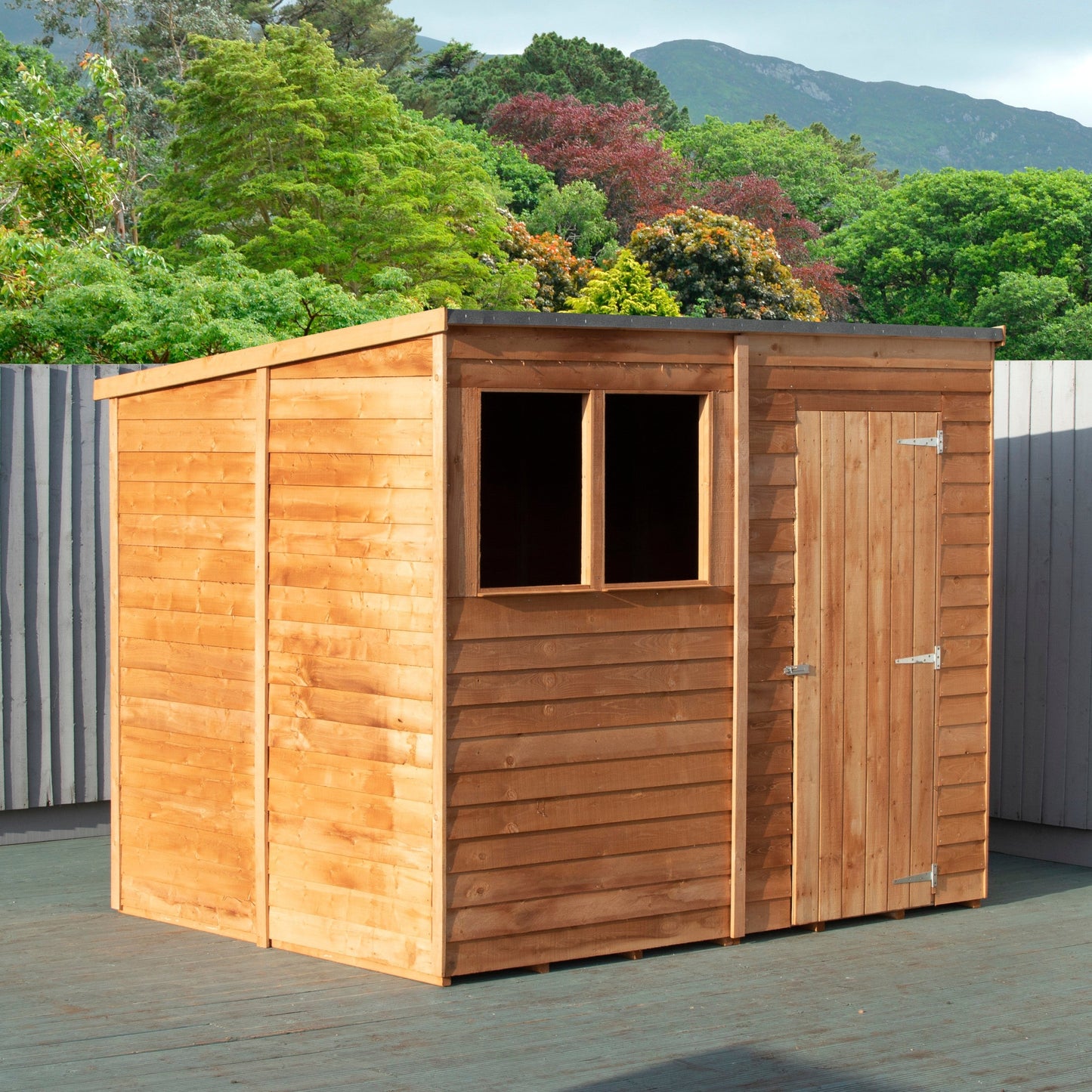 Shire Value 8' 1" x 6' 6" Pent Shed - Premium Coated Overlap