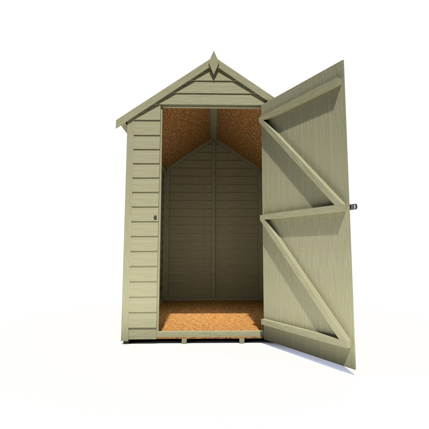 Shire Canterbury 4' 5" x 6' 3" Apex Shed - Premium Pressure Treated Overlap