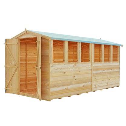 Shire Canterbury 6' 7" x 12' 2" Apex Shed - Budget Dip Treated Overlap